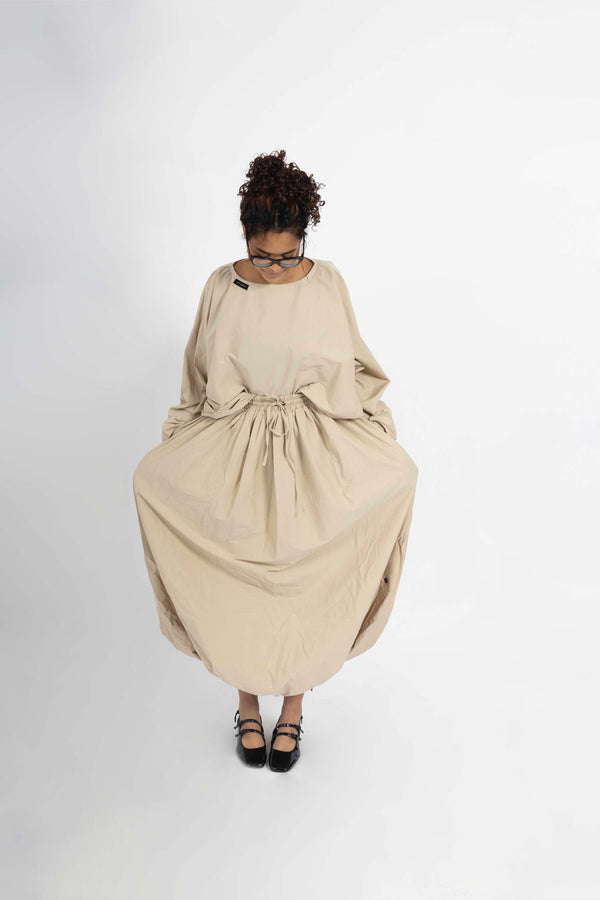 Belted Balloon – Light Taupe