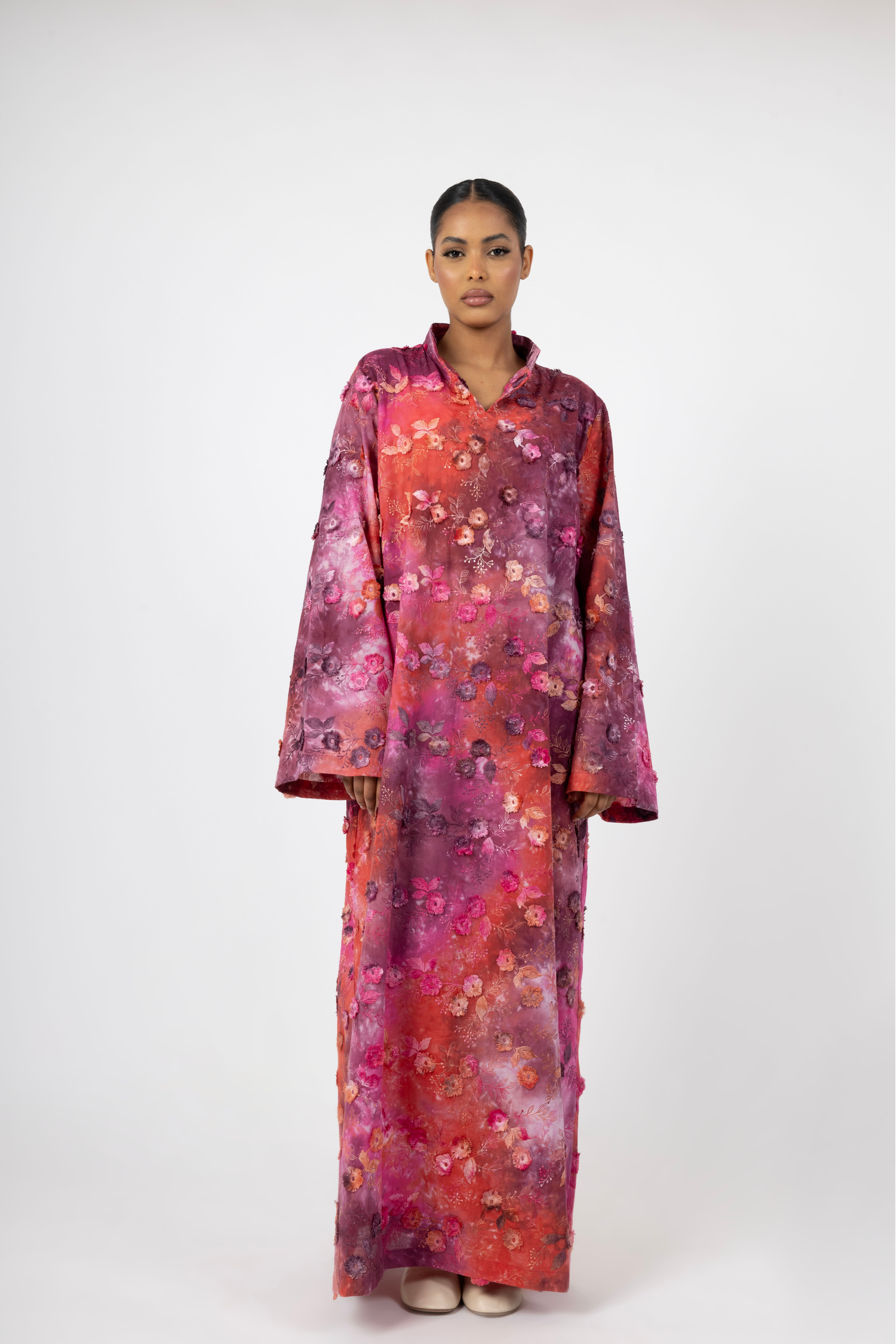 Bloom Aura 3D Dress - Rosato Berry