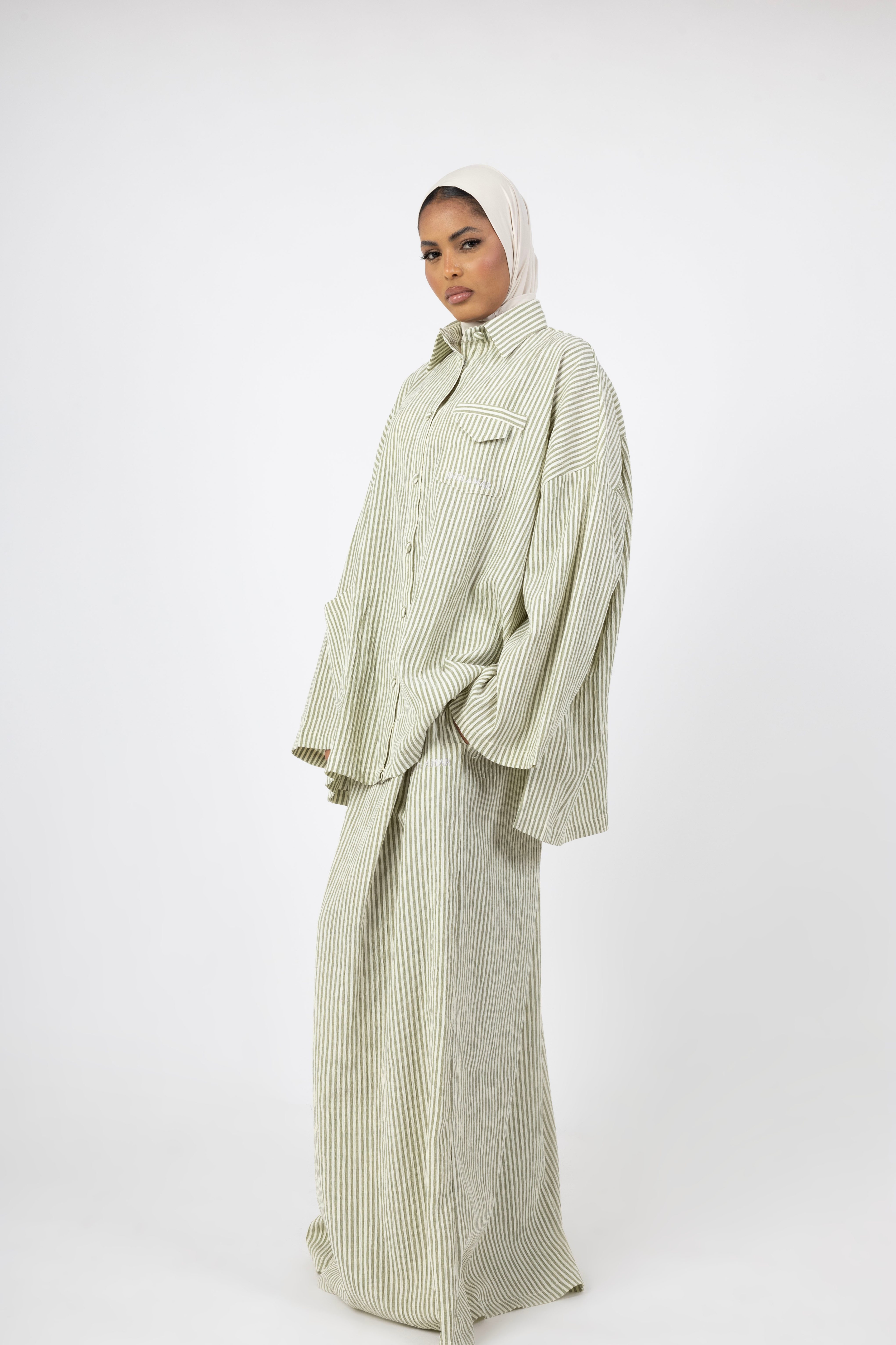 Solea Stripe Twinset - Moss
