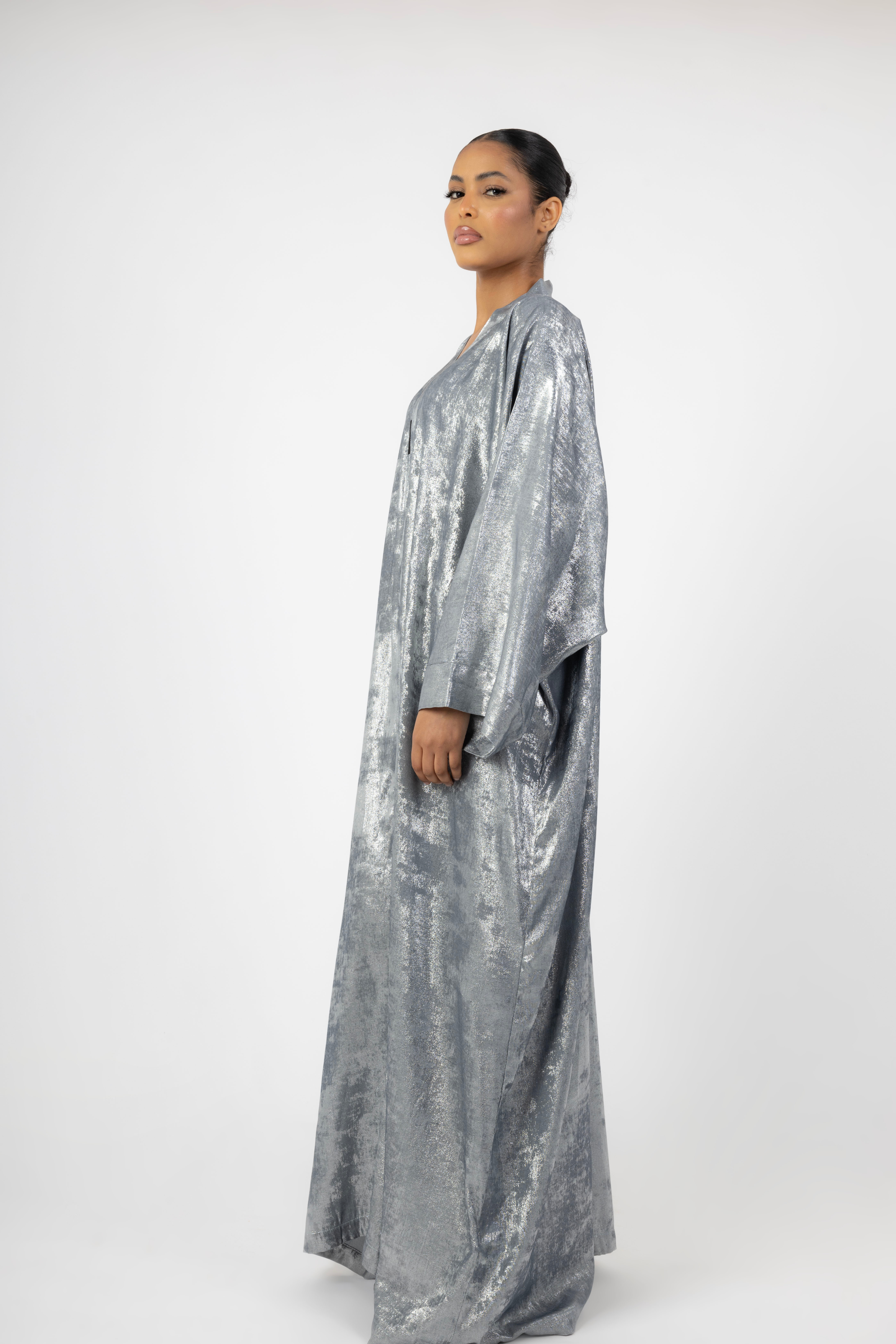 Abaya - Grey Shimmer