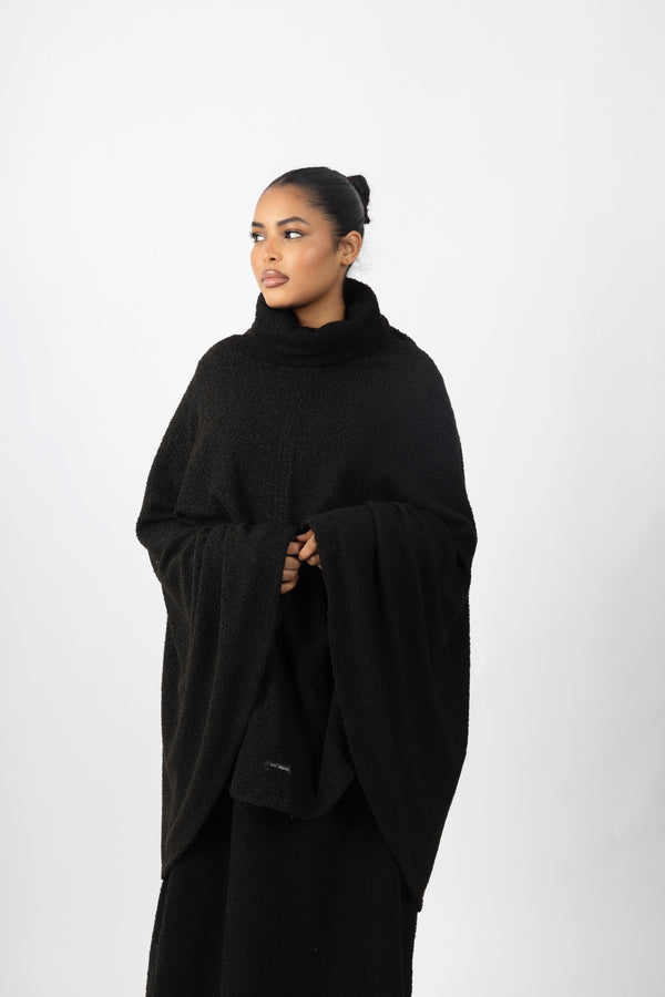 Teddy Poncho - Black