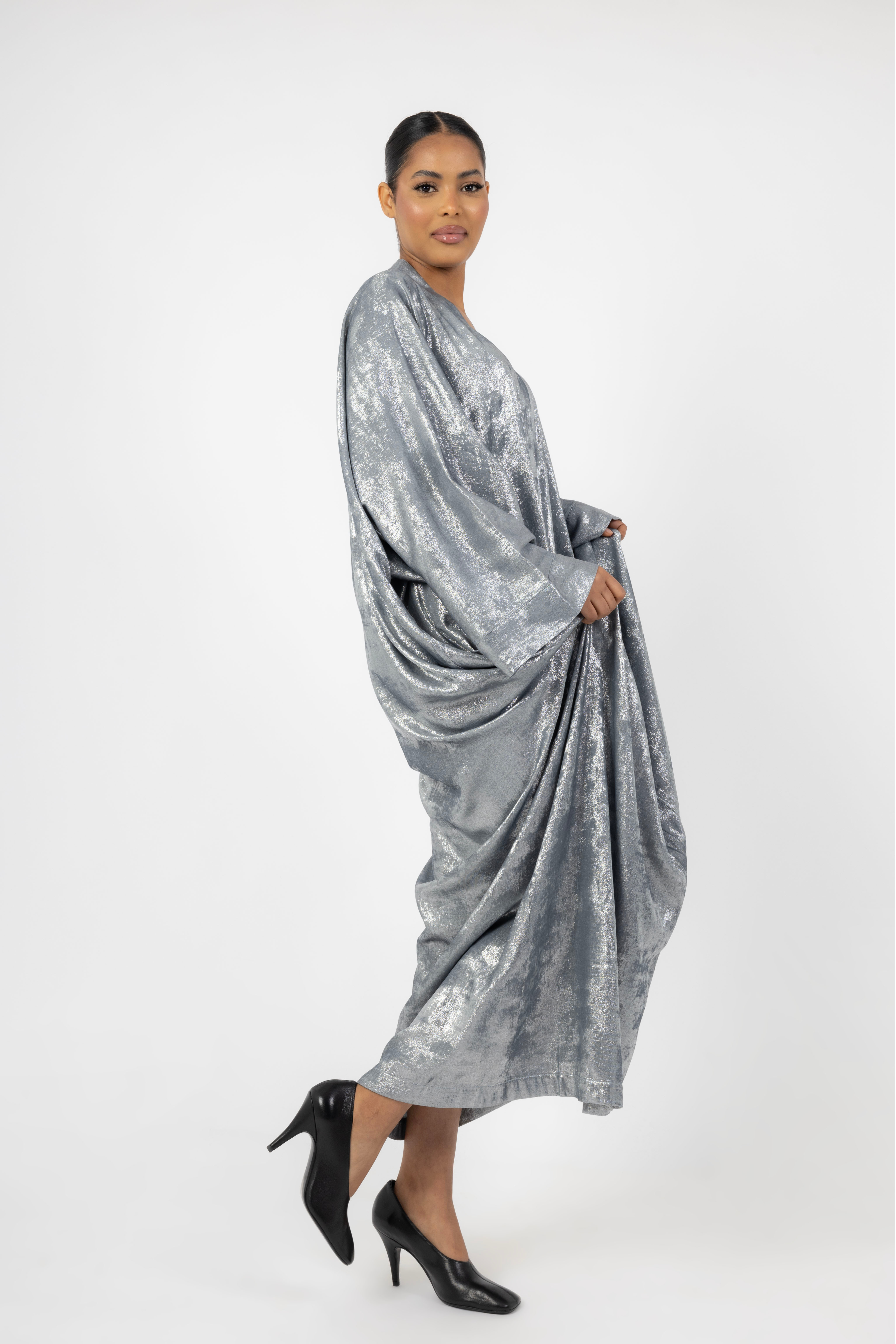 Abaya - Grey Shimmer