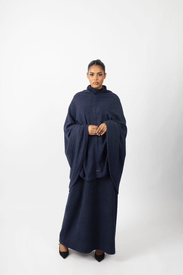 Teddy Poncho - Navy Blue