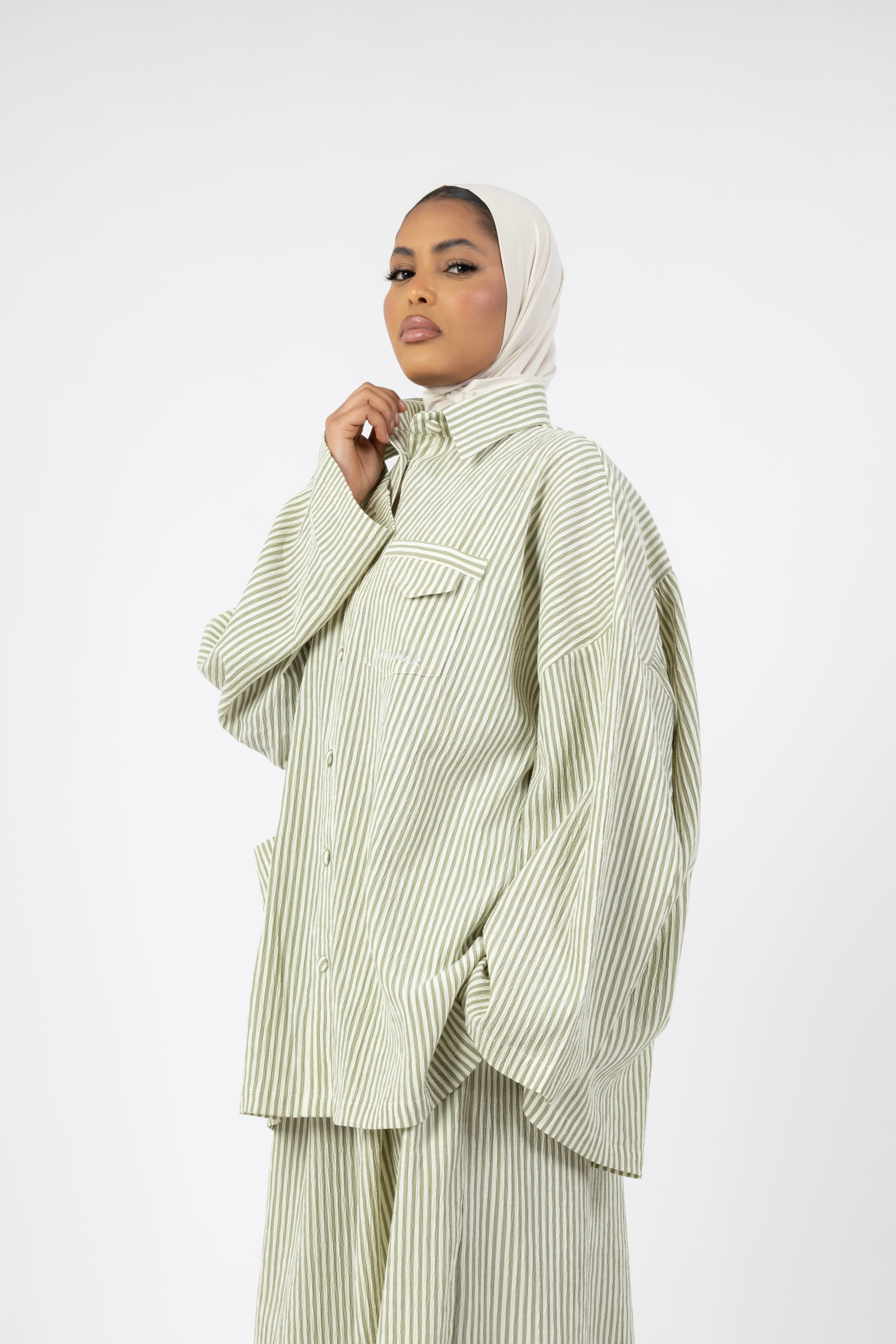 Solea Stripe Twinset - Moss