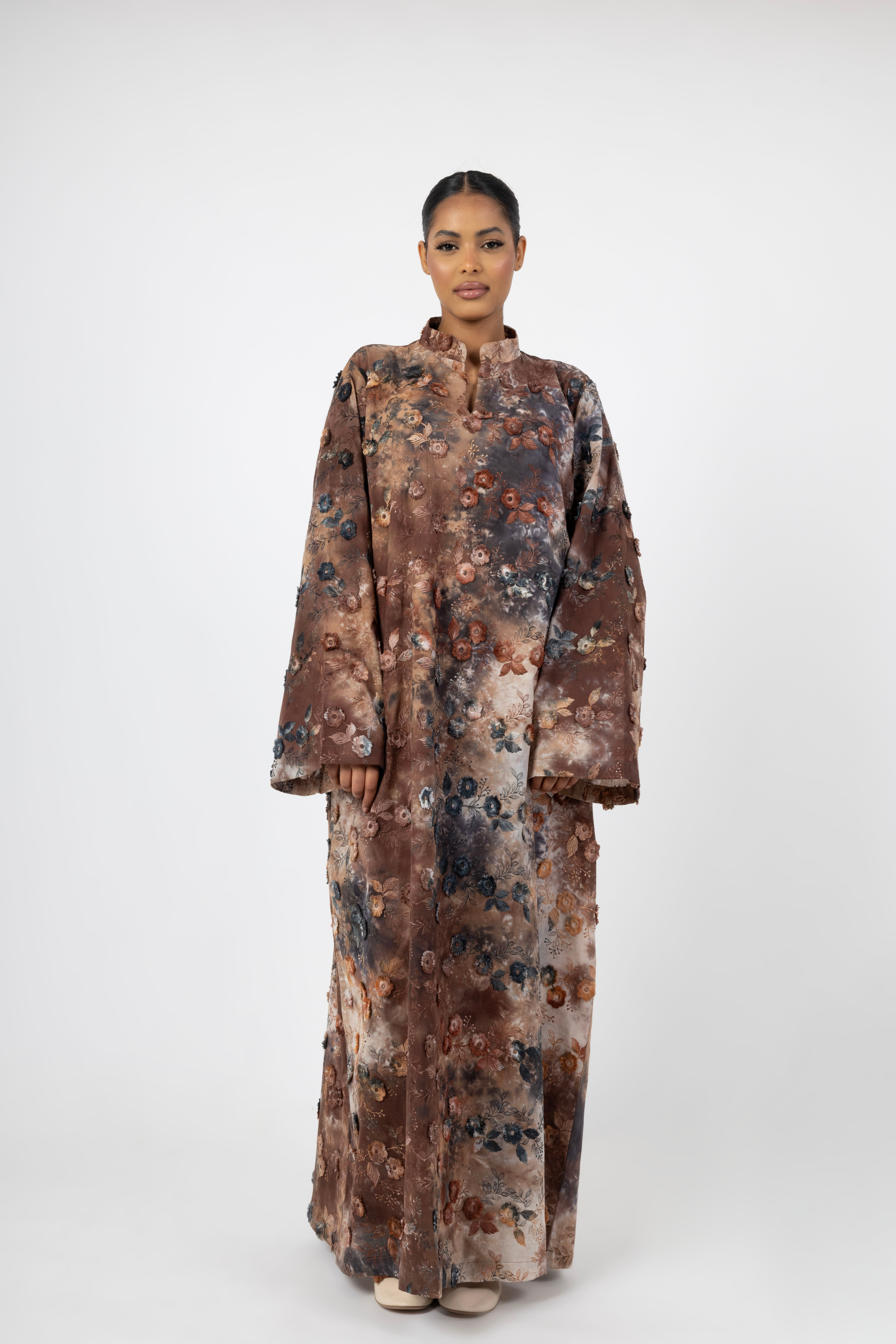 Bloom Aura 3D Dress - Fumo Taupe