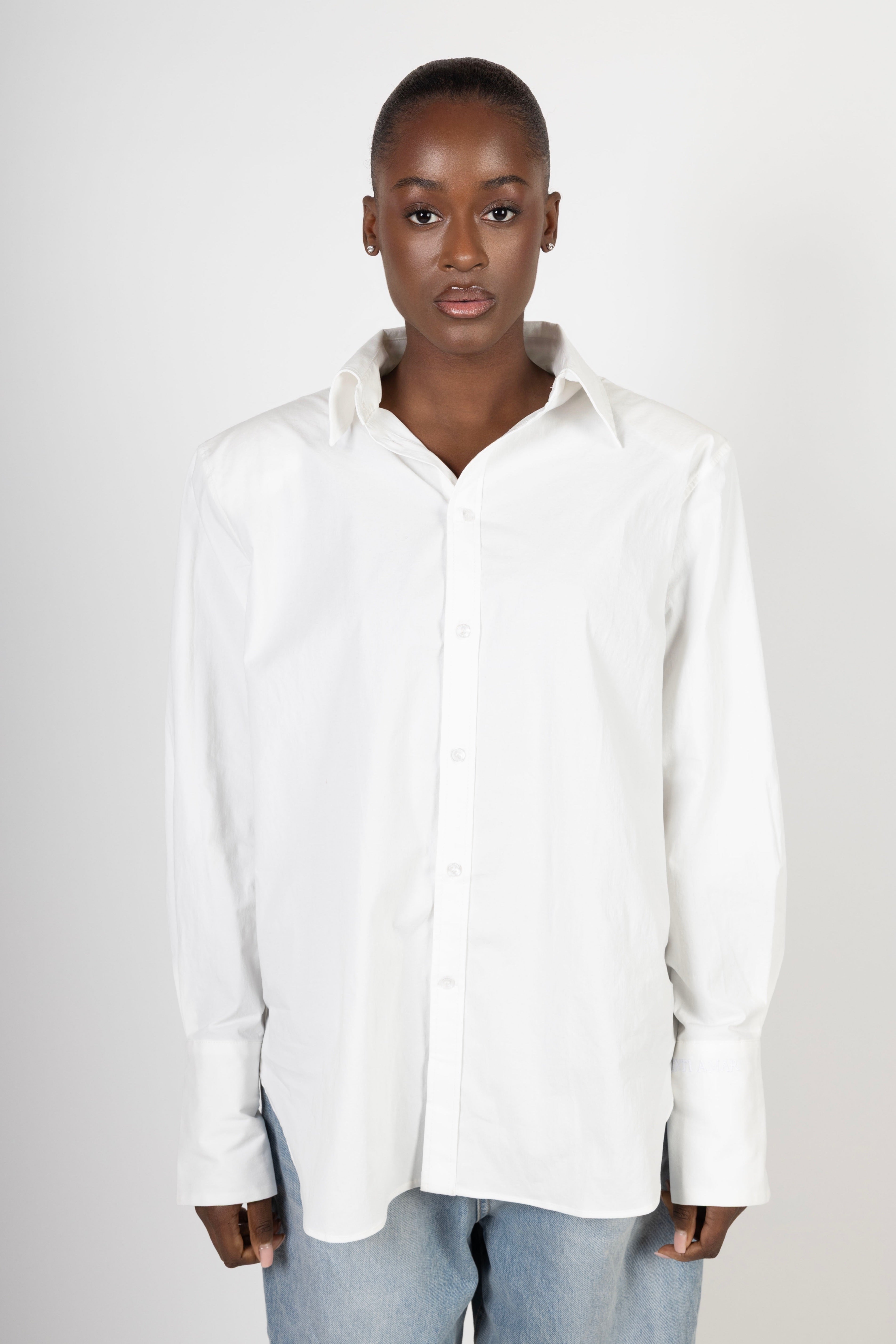 Shoulder Pad Blouse - Off White