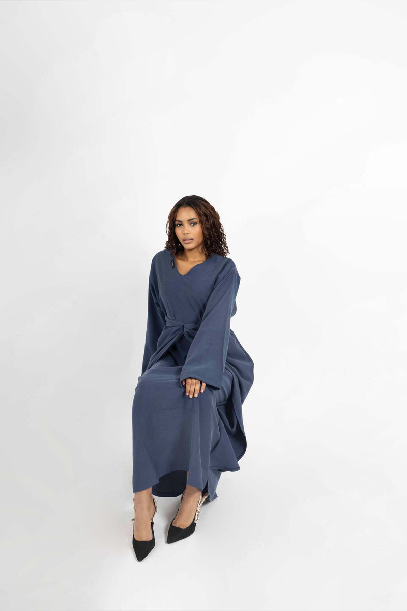 TWIST CHARM ABAYA - NAVY