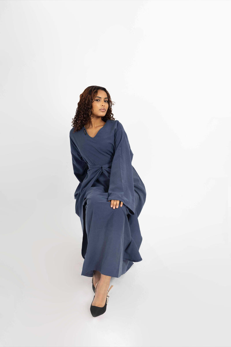 TWIST CHARM ABAYA - NAVY