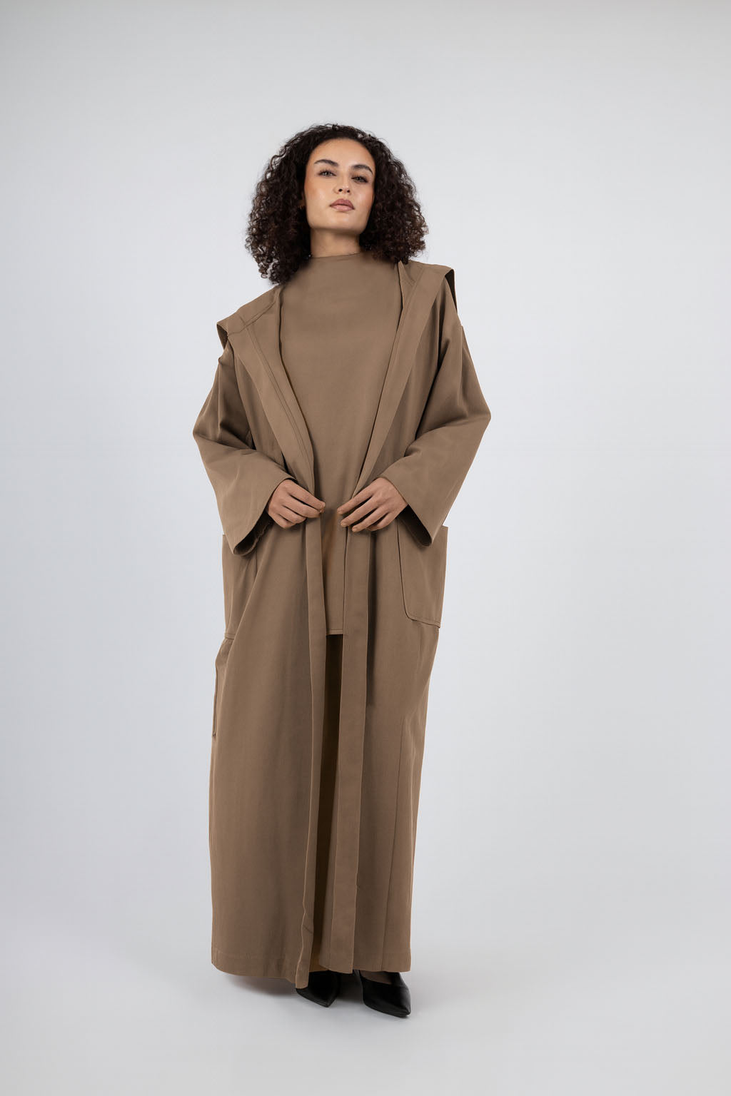 Atelier Hooded Kimono - Hazelnut