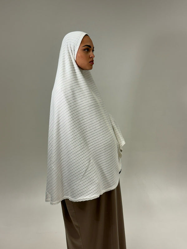 Poncho/Khimar - White