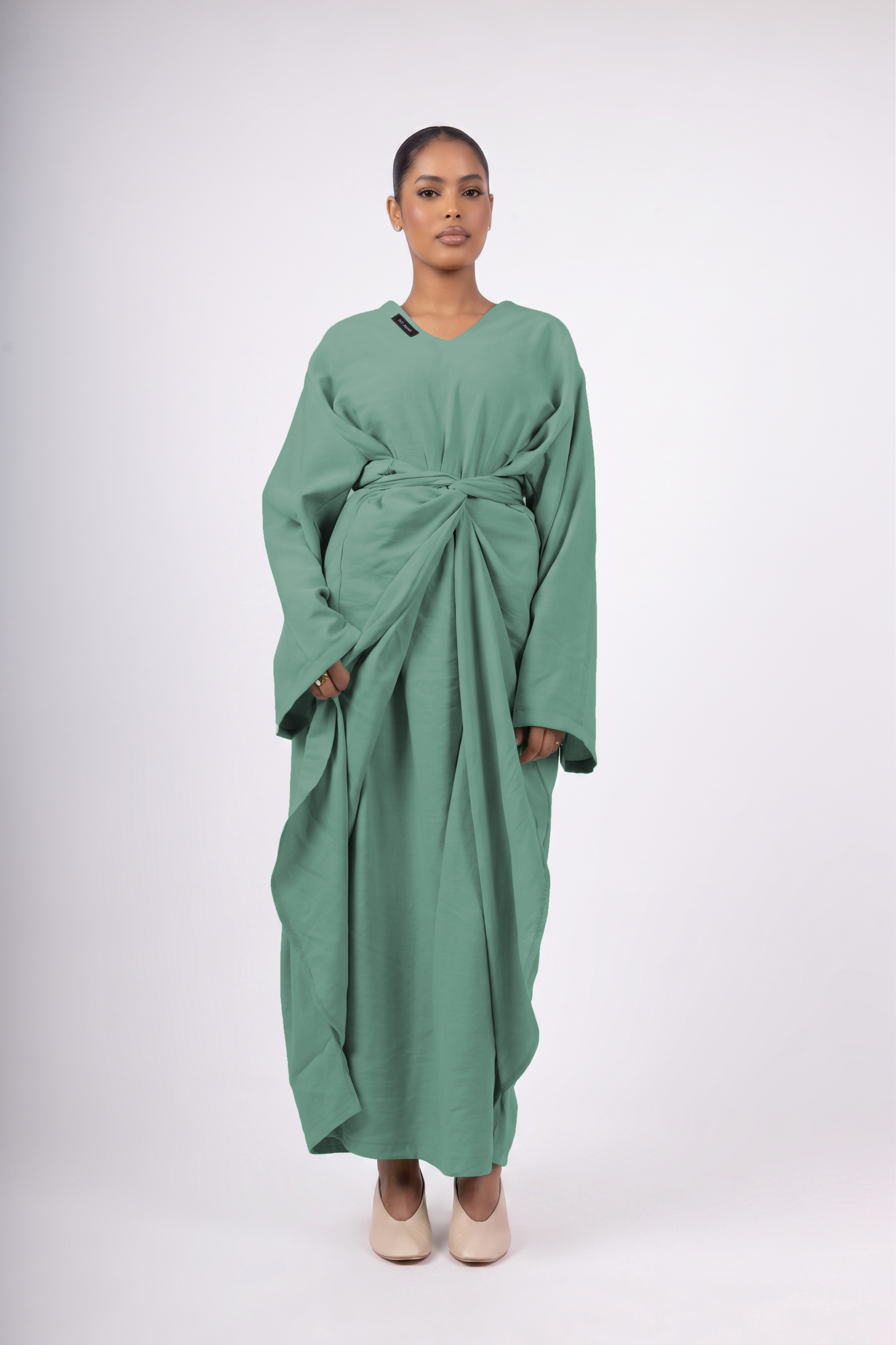 Twist Charm Abaya - Sage