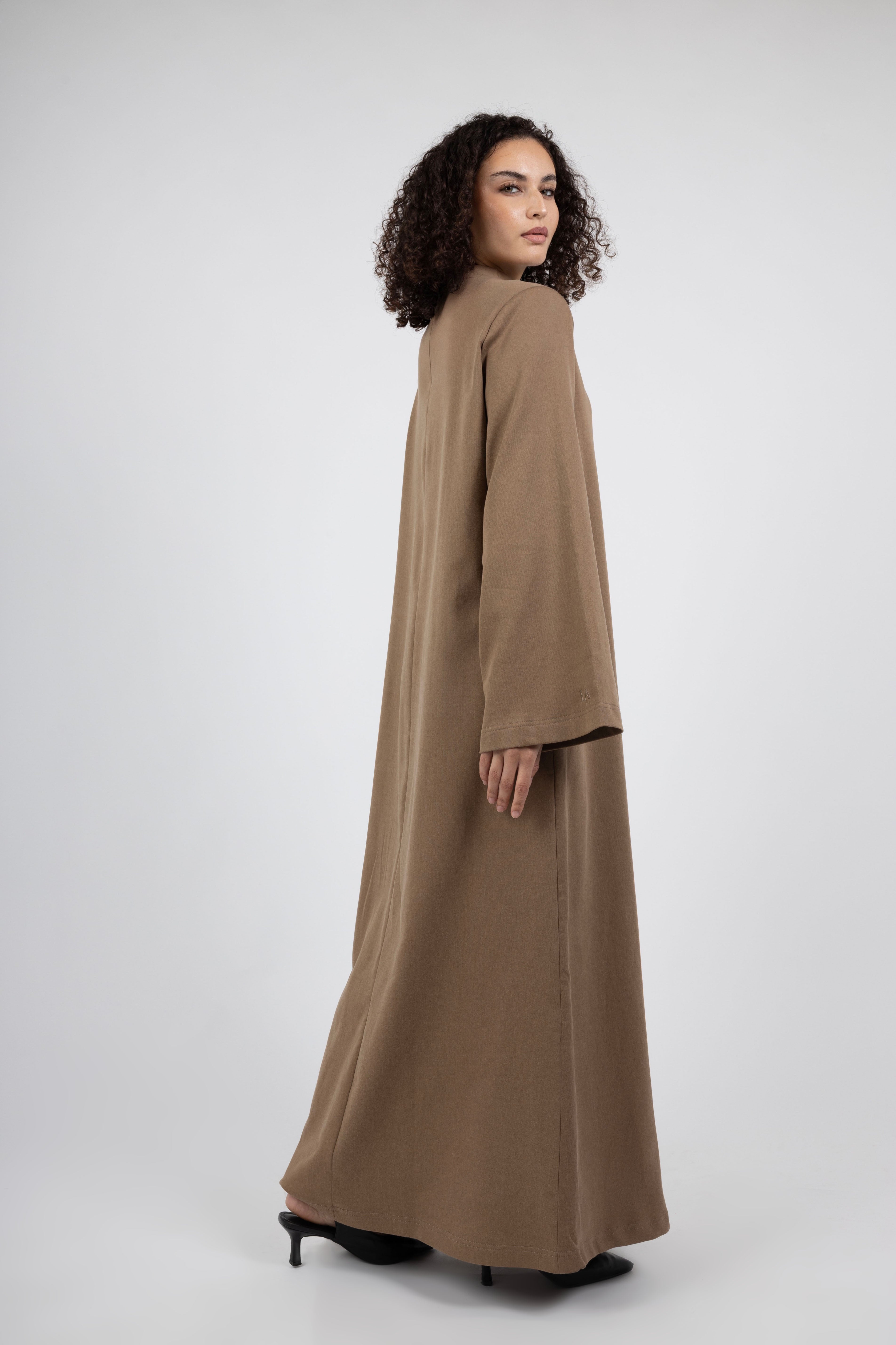 Atelier High Neck Abaya – Hazelnut