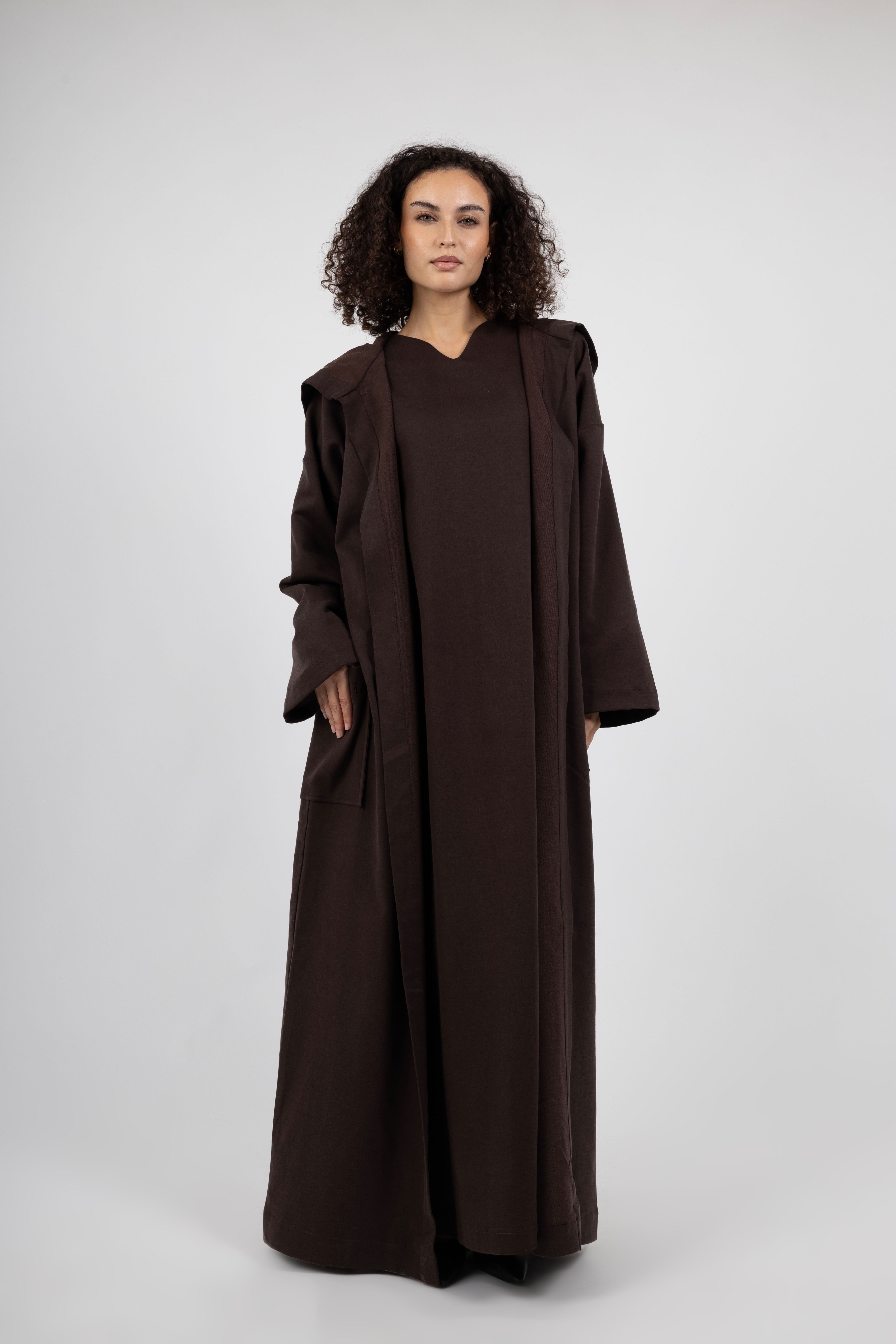 Atelier Hooded Kimono - Walnut