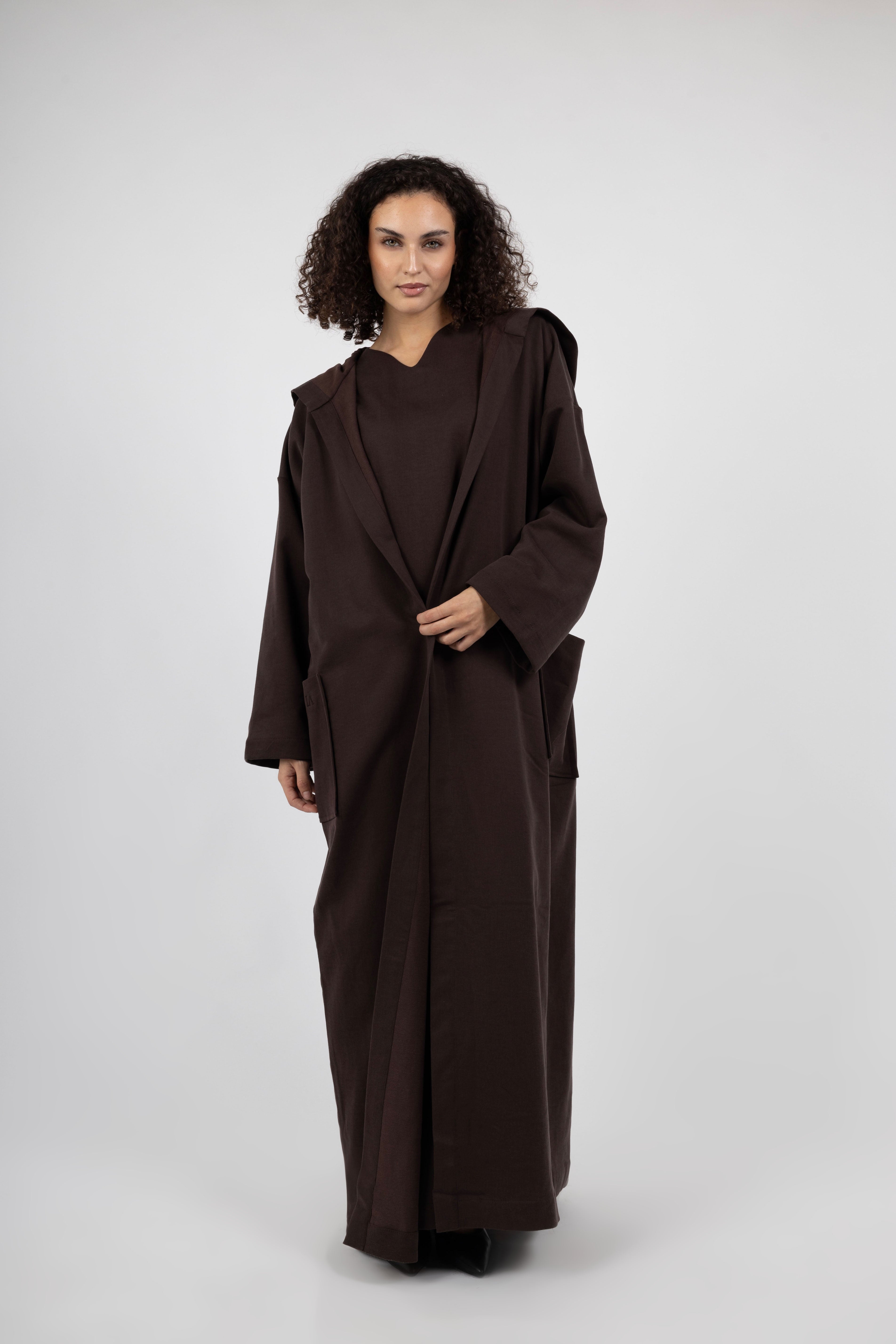 Atelier Hooded Kimono - Walnut