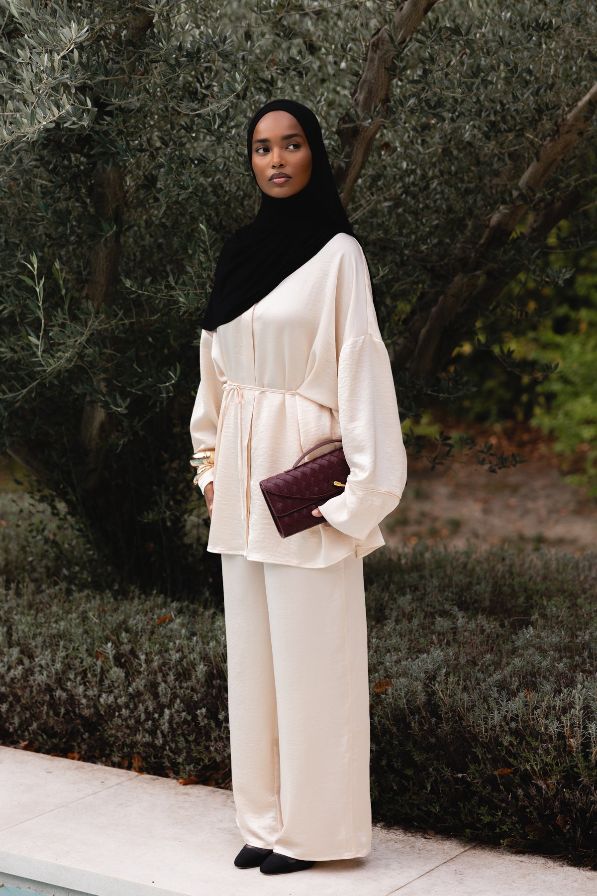 Silky Flow Blouse - Pearl