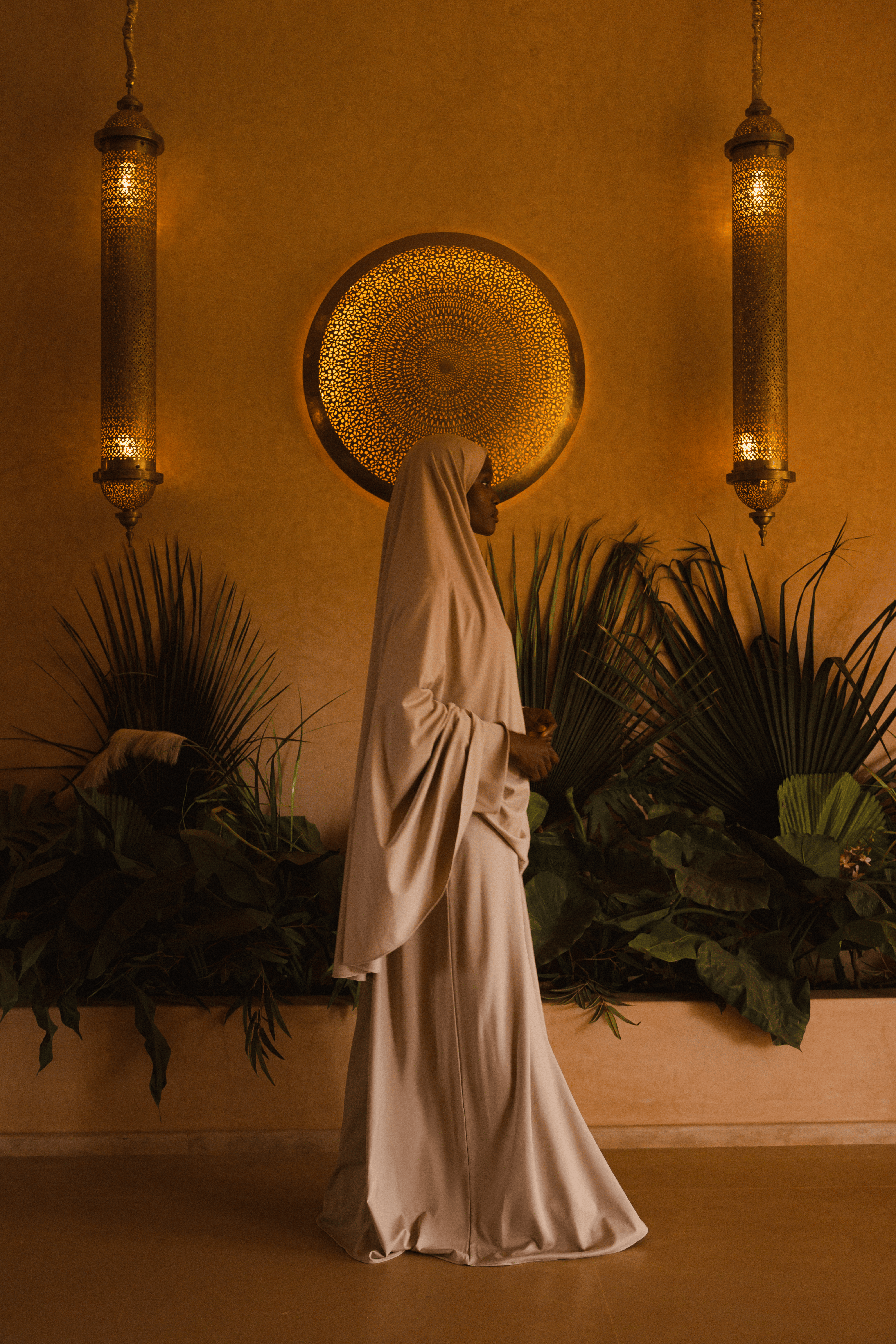 Bamboo Khimar Set - Silk Sand