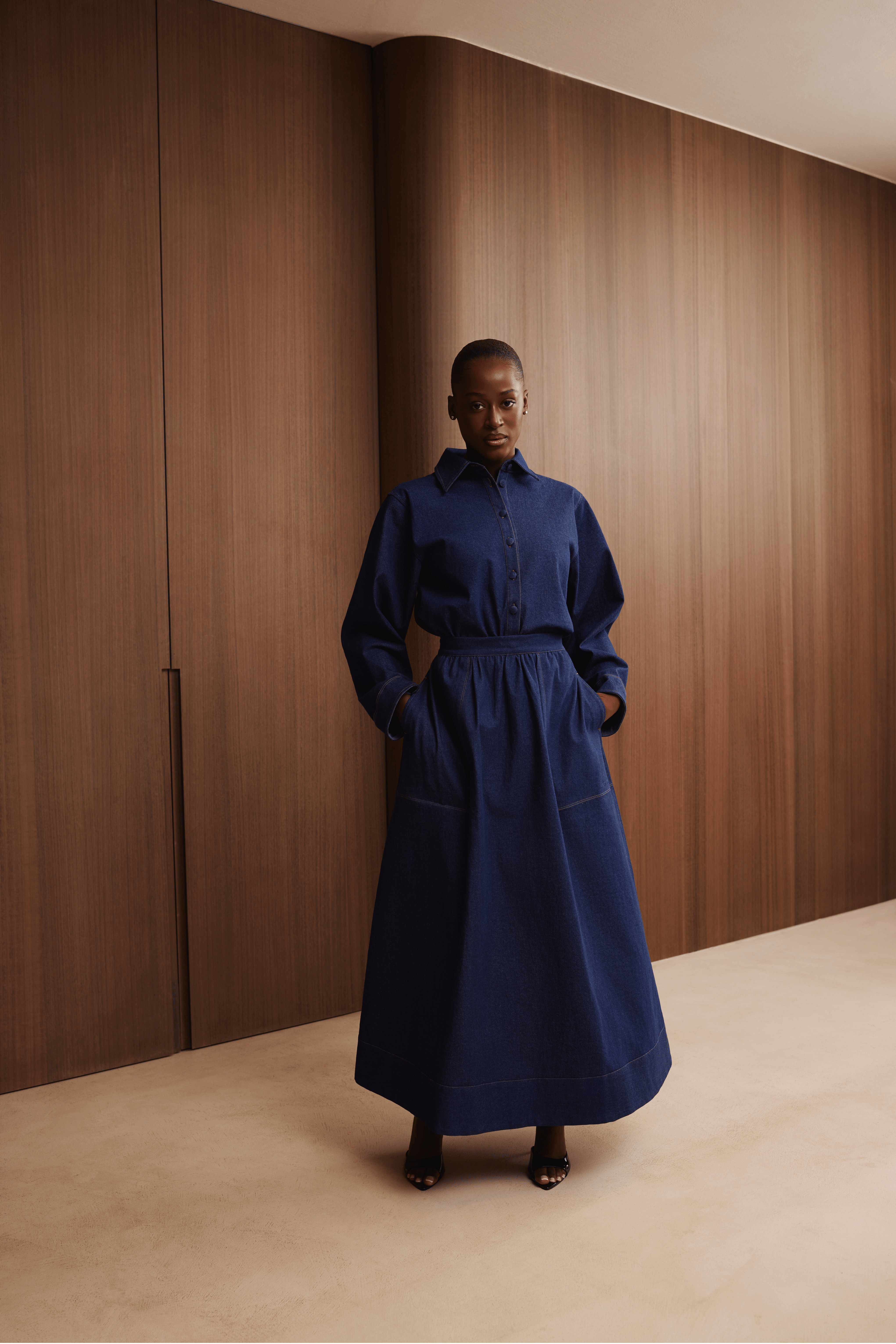 Denim Co ord Set - Dark Blue