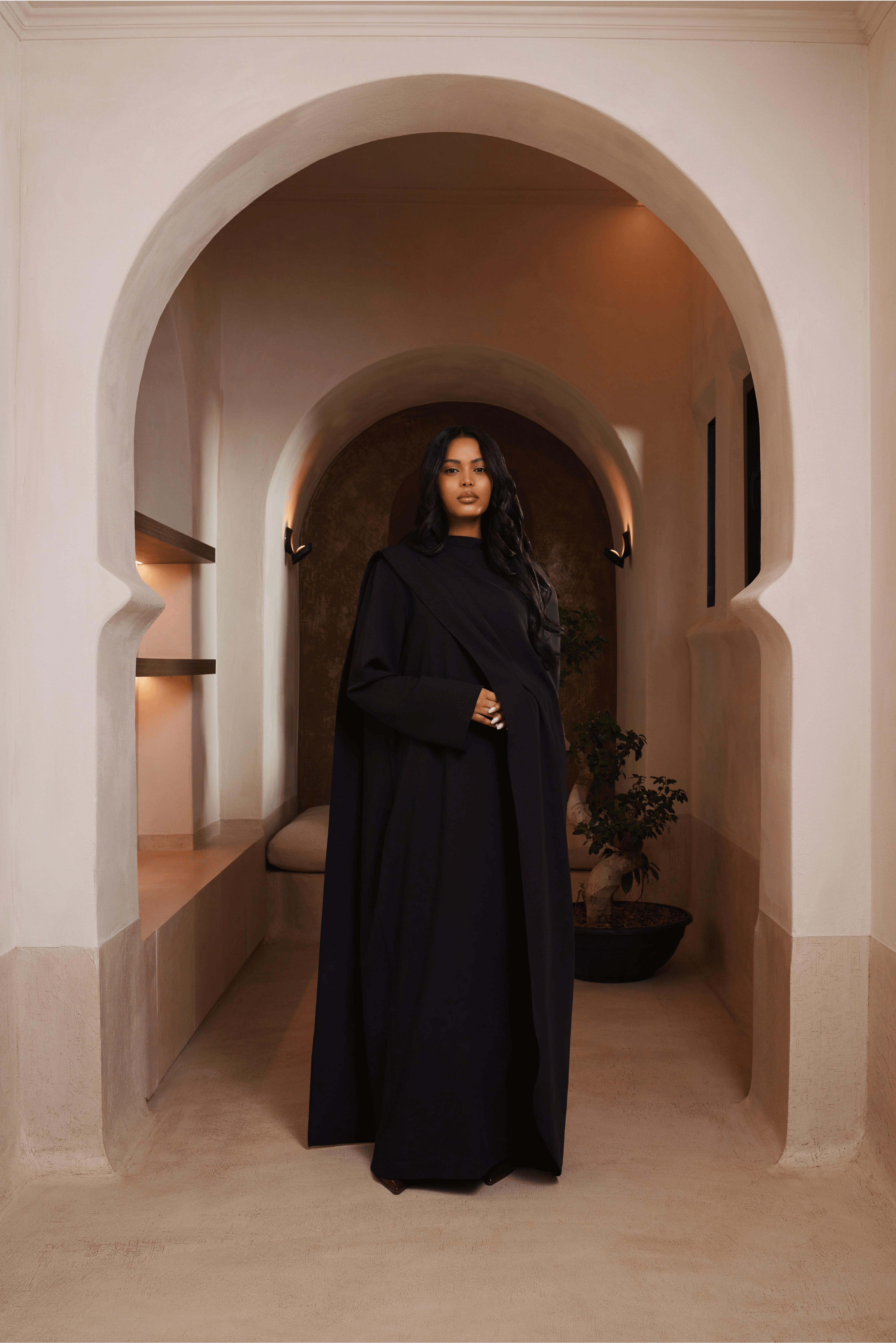 Serene Drape Dress - Noir